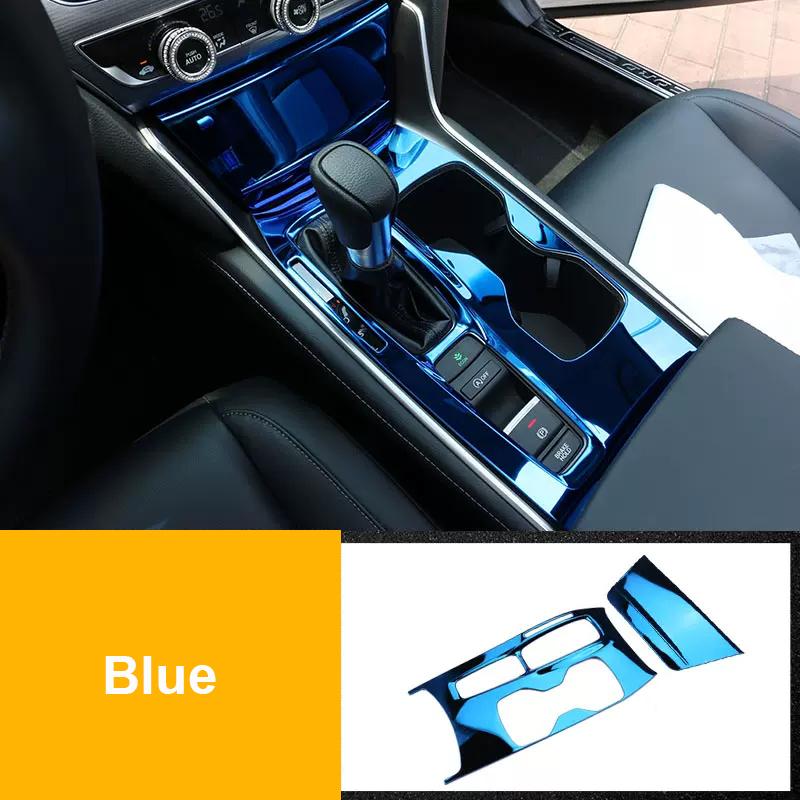 Pro Honda Accord X 10. generace 2018 Hybrid Nerezové dekorativní samolepky na panel středové konzole a řadicí páky