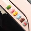 Set of 6, Car Decoration, Interior Decoration, Figurine, Cars, Cute, Animals, Accessories, Mini Size, Double-Sided Tape Included (Sleeping Side)