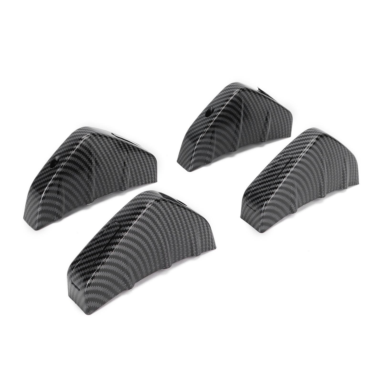 

4pcs Rear Bumper Spoiler Lip Diffuser Carbon Fiber Style Anti Impact Universal for Car Modification