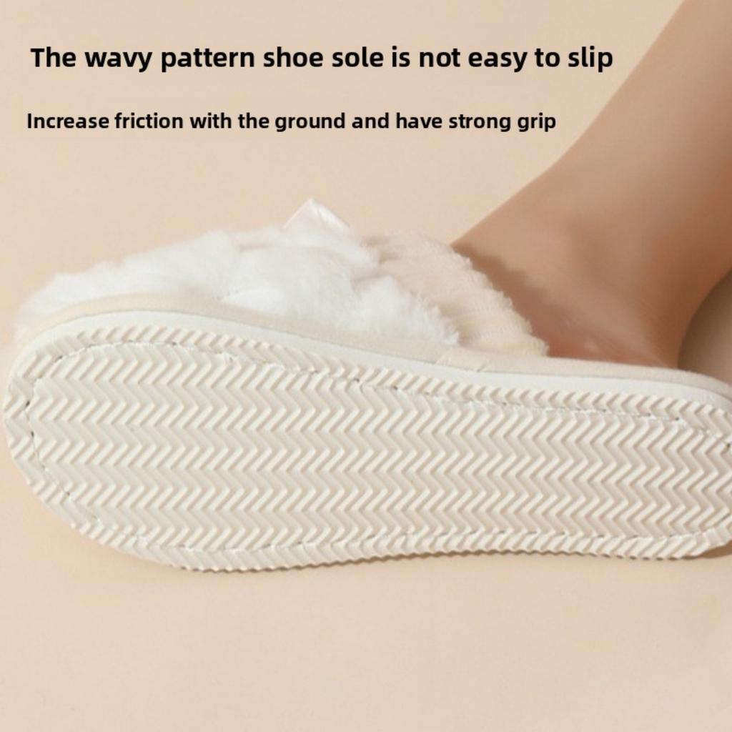 Plyšové pantofle pro ženy na podzim a zimu, vhodné pro páry k domácímu použití. Vnitřní teplé a protiskluzové plyšové bavlněné pantofle