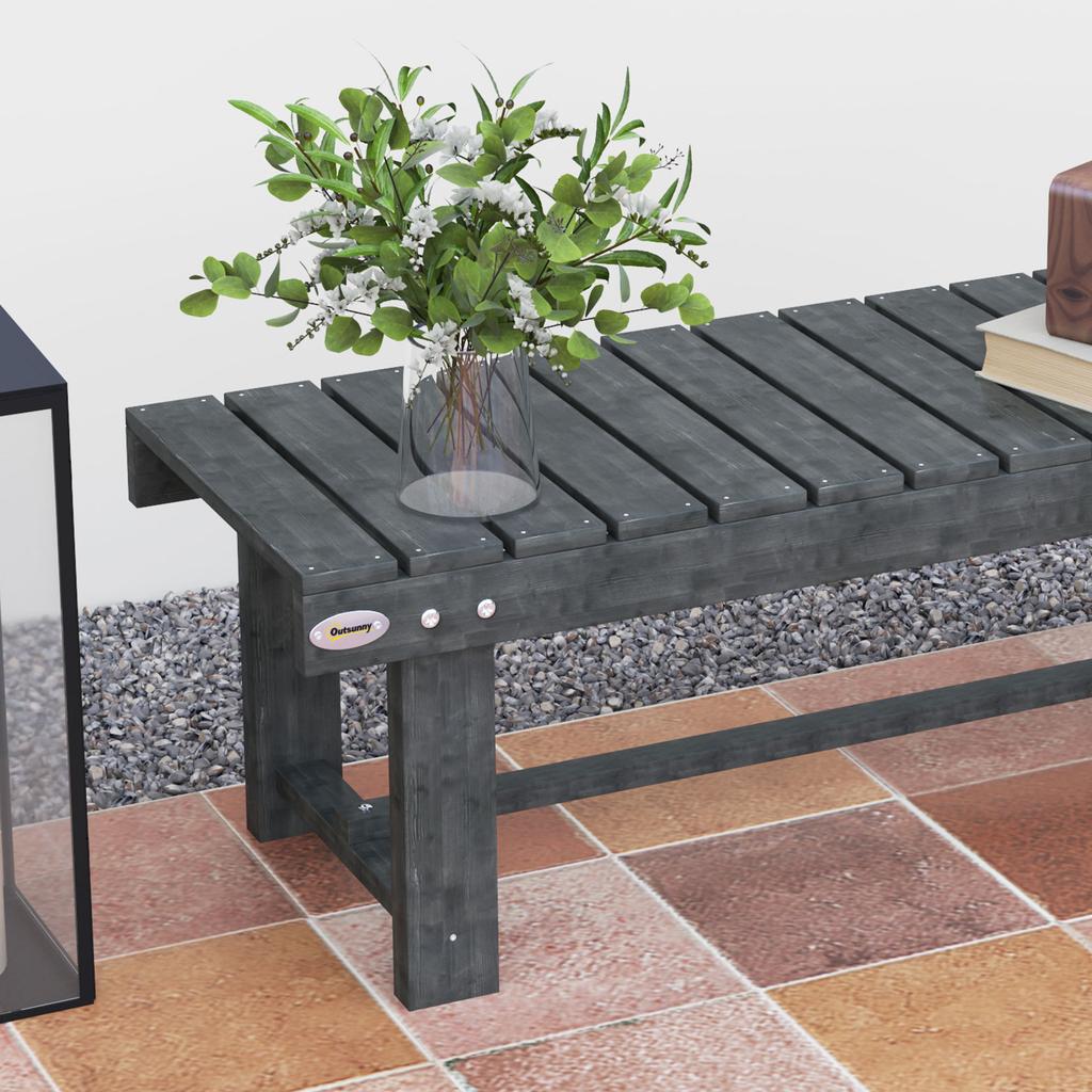 2-Persoons Houten Tuinbank, Grijs