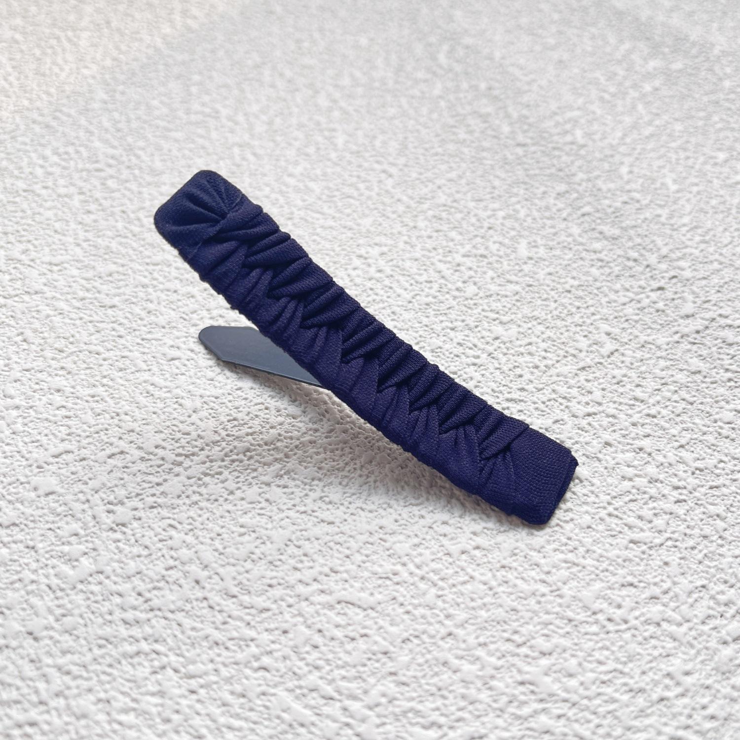 

Handmade Pleated Fabric Hair Clip: Versatile BB Clip for Bangs - Colorful Student Hair Accessory