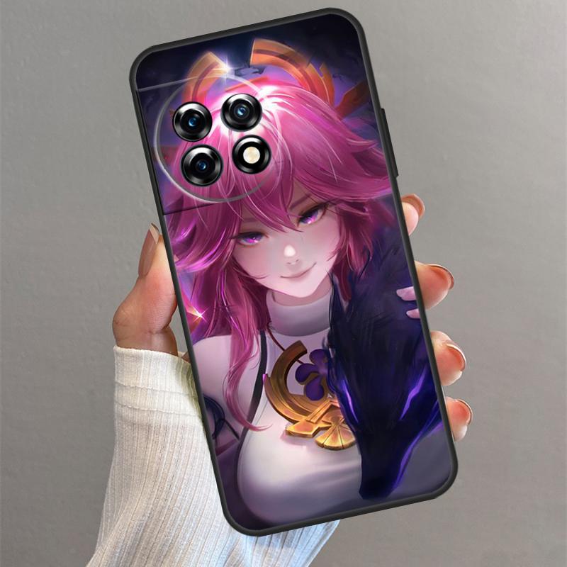 Genshin Impact Yae Miko Case For OnePlus 13 12 11 13s 13R 12R 10 Pro 10T Nord 5 CE 2 3 4 Lite N10 N20 N30 Back Cover