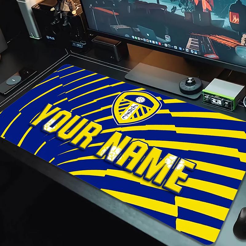 Custom Name Leeds United Mouse Pad Large Gaming Table Cushion Non-slip Laptop Tablet Big Mousepad XXL Mat Mini PC Playmat With Lock edge_XIA