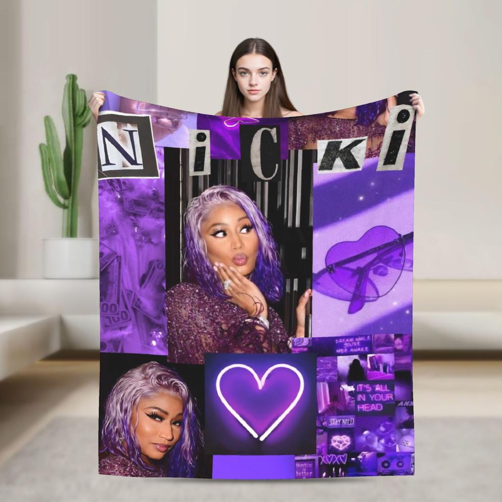 Nicki Minaj Pink Friday 2 Tour  Soft Blanket  Travel Office Plush Throw Blanket Pattern Outdoor Flannel Bedspread Sofa Bed Cover