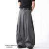 Trendy men's American deconstruction design feeling scimitar pants drape feeling wide-leg casual pants couple style versatile pants tide