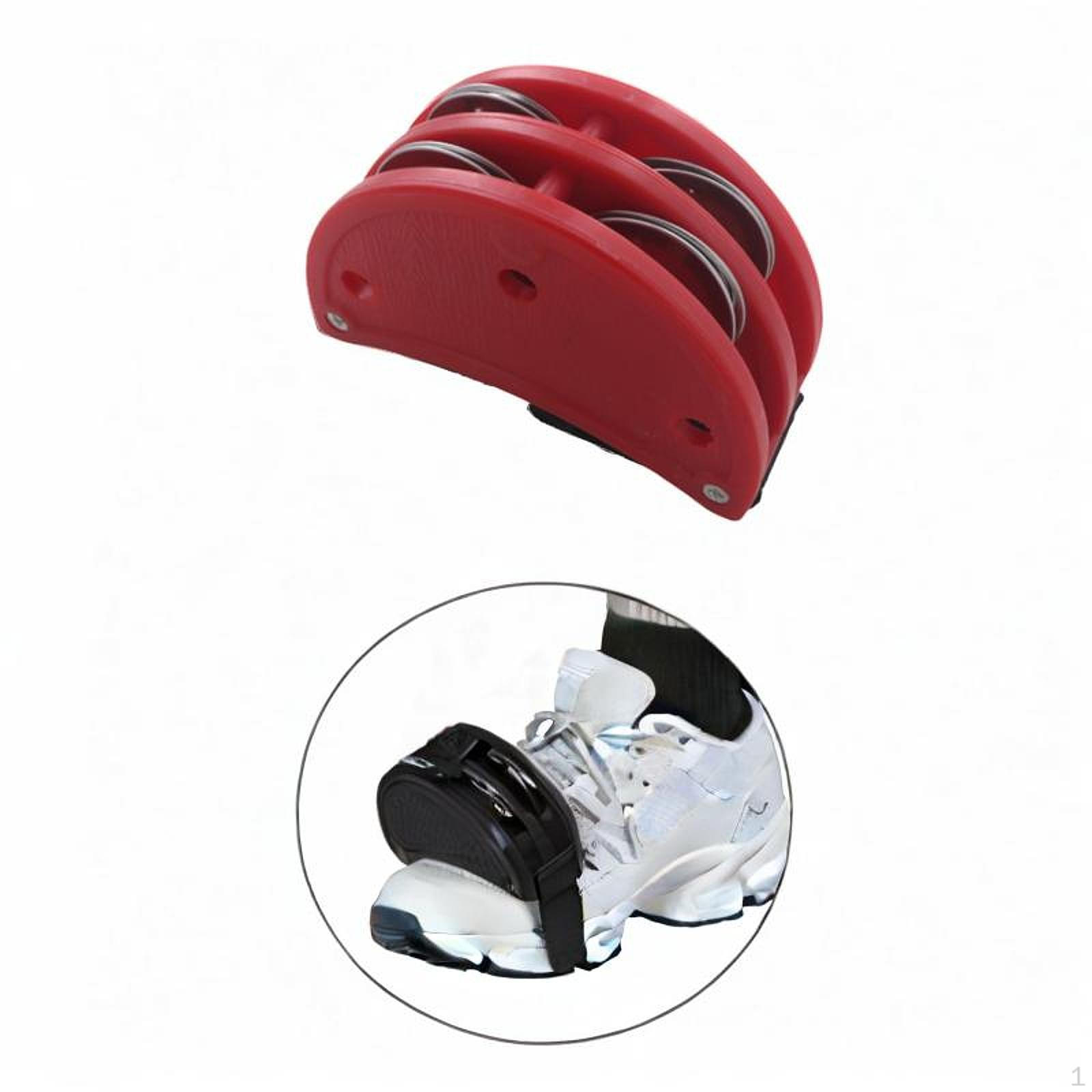 

Компактный ножной тамбурин, разработанный для использования с укулеле и банджо красный