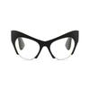 Fashion Large Frame High Definition Reading Presbyopic Glasses Retro Cat Eye Spring Leg Men Women Anti Blue Light Eyeglasses