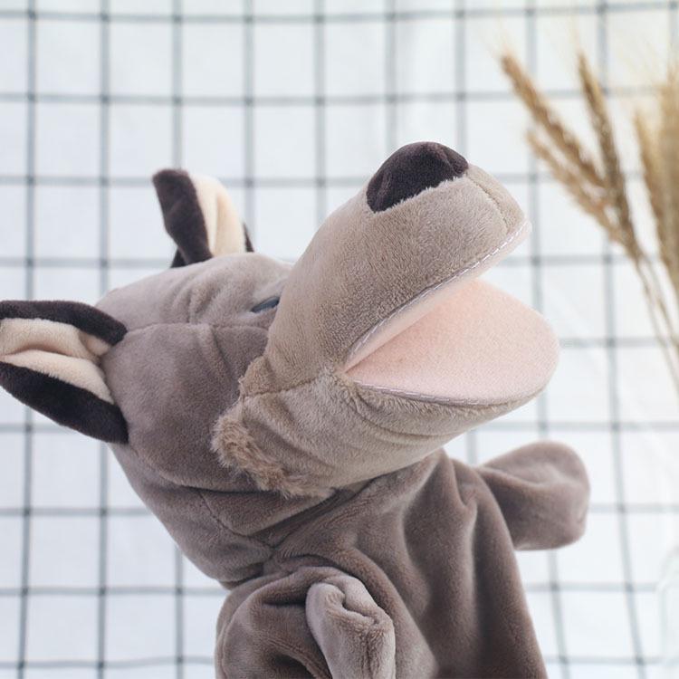 New Wolf Hand Puppet Baby Kids Child Soft Doll Plush Toy Gift FG#1