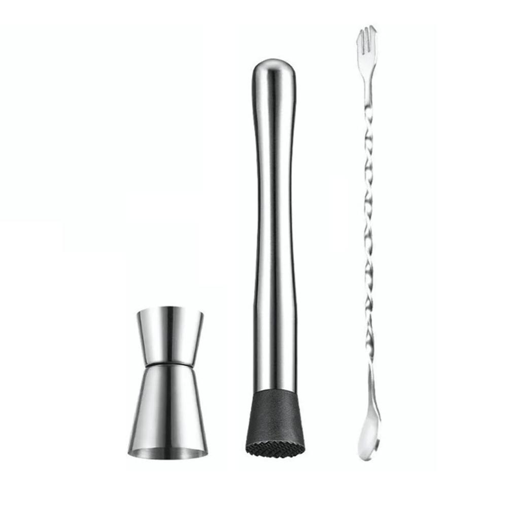 Stainless Steel Crushed Popsicle Mixing Stick Fruit Muddle Pestle Wine Supplies for Barware Tool
