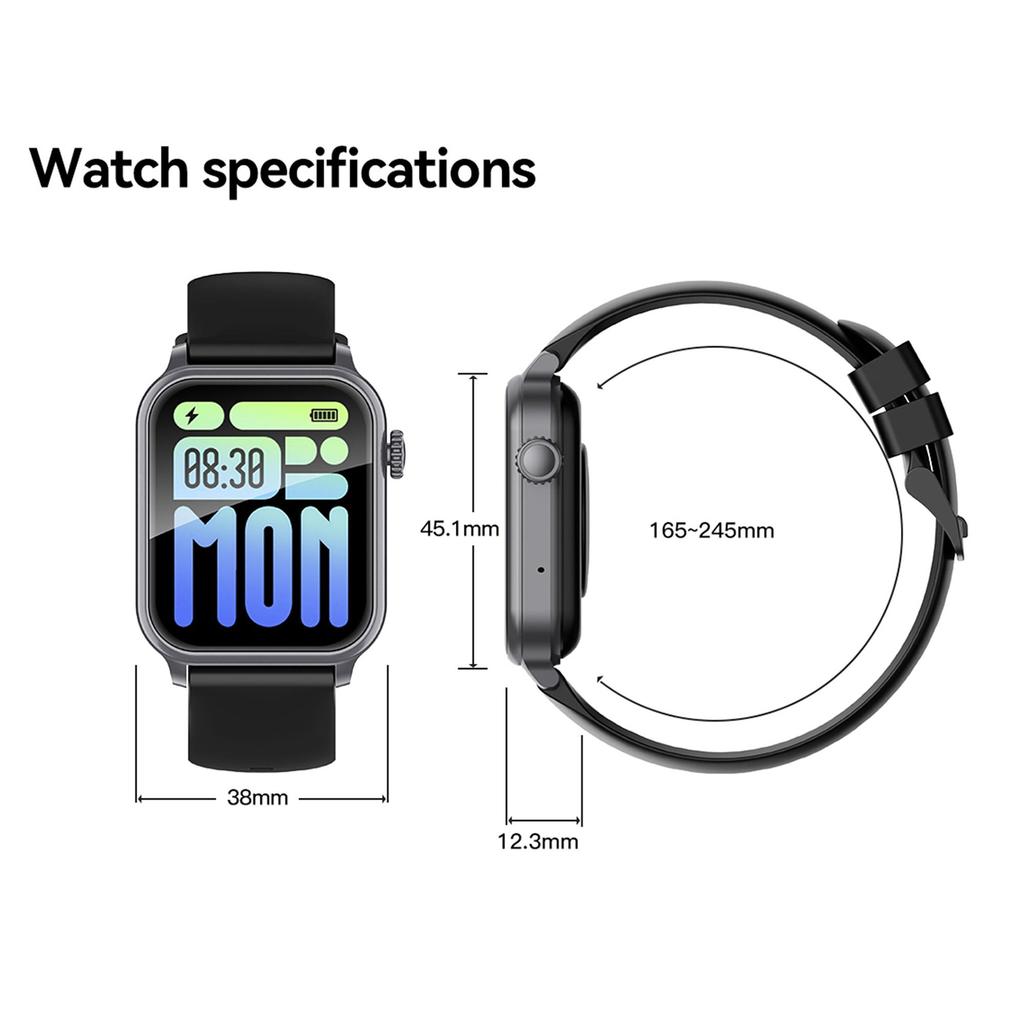 LIGE 2025 Smartwatch IPS HD Bildschirm 600mAh Großer Akku Smartwatch Bluetooth Anruf IP68 Wasserdicht Herzfrequenzmesser Sport-Fitness-Tracker