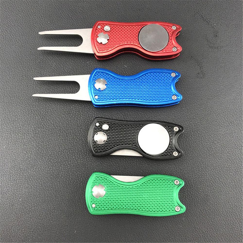 Training Stainless Steel Divot Repair Tool Pitch Groove Cleaner Putting Green Fork Golf Pitchfork