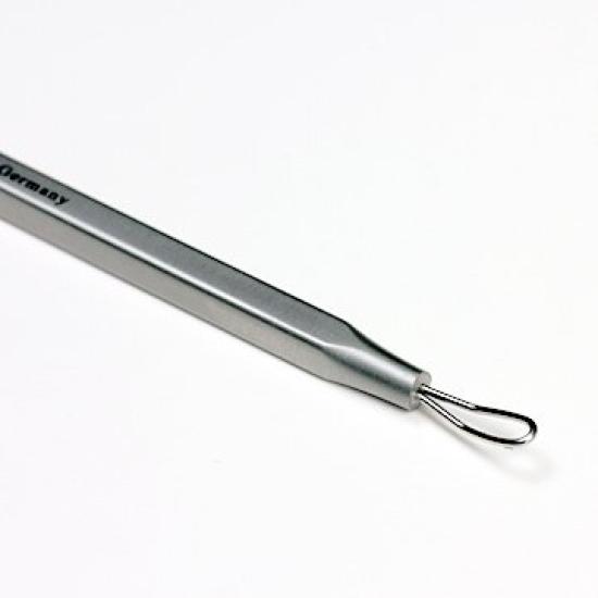 AXiON Stainless Steel Blackhead Pusher with a Premium Smoke Finish (Oval Loop) (Germany) #slg000595fba