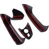 Car Exterior Door Handle Cover Trim Cap Set Carbon Fiber Texture Fit for Mercedes-Benz W246 W204 W212 X204 W166 W117 LHD Black