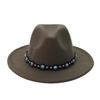 European and American fashion casual top hats men's and women's autumn and winter new black soft woolen jazz hats versatile cowboy hats