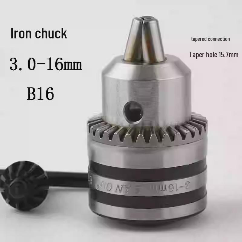 Electric Drill Power Tool Accessory: Hand-Tightened Locking Chuck with Round & Square Shank Compatibility