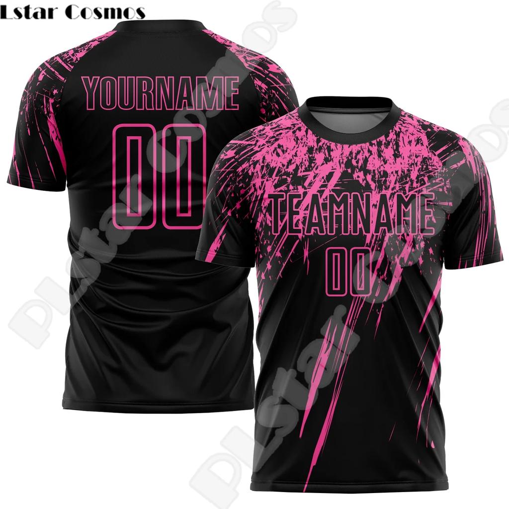 Nowa Moda Koszulka Piłkarska z Niestandardowym Imieniem Drużyny Logo Zawodnika Streetwear Drop Shipping Druk 3D Letnie Koszulki Casual Harajuku X6