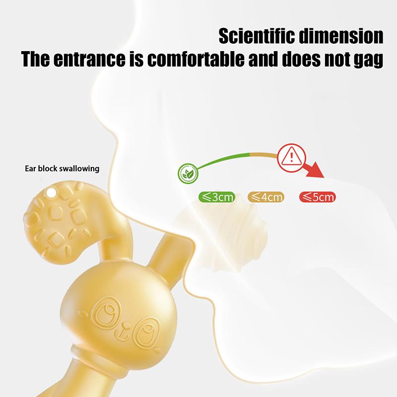 Silicone Baby Teether Silicone Baby Chewing Toys Cartoon Cute Little Rabbit Shape Newborn Handhold Molar Teether Baby Products