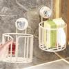 Punch-free Suction Cup Paper Towel Shelf Wall Mounted Roll Paper Drawer  Apartment