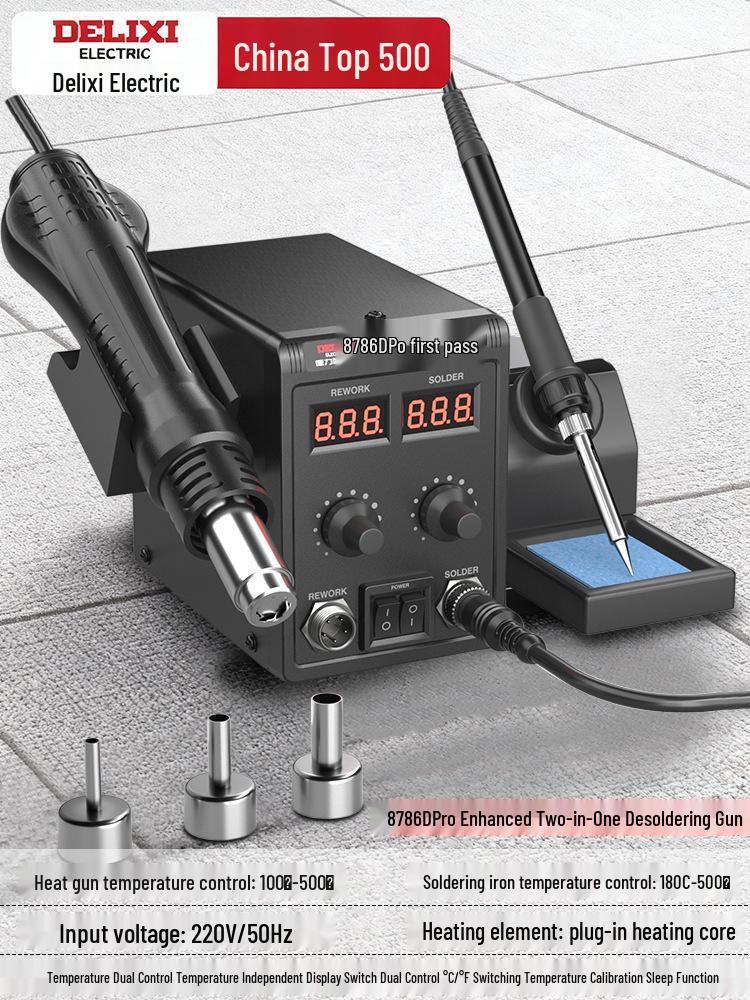 Delixi Electric 3-in-1 Soldering & Desoldering Station for Mobile Phone Repair