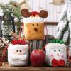 Christmas Gift Doll Bags Candy Bags With Drawstring 3D Xmas Candy -Bags Snowman-Elk-Santa-Claus Style