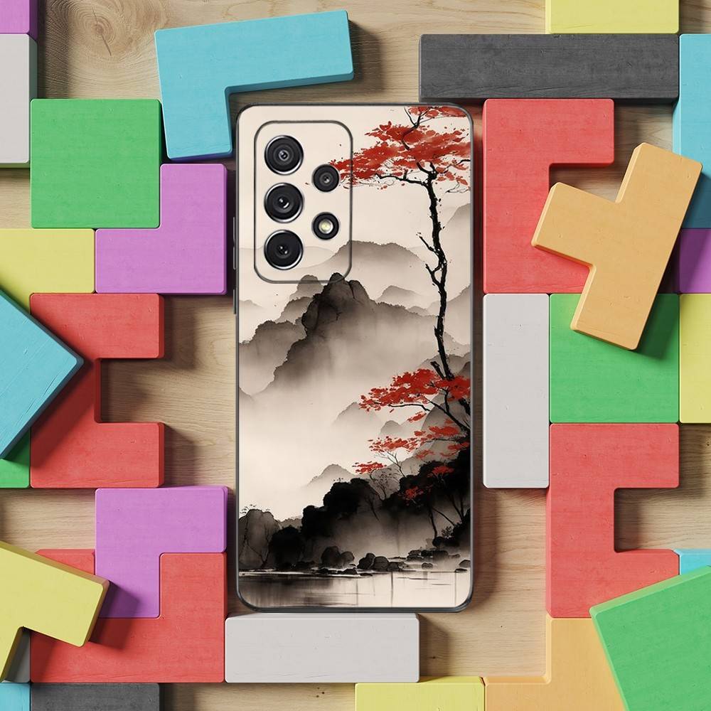 

Japanese Art Style Phone Case For Samsung S22,S21,S20,S10,S9,S25,S24,S23,Ultra,FE,Plus,Lite,Soft Silicone Black SamsungS20ULTRA