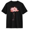 Lotus Flower Balance Energy T Shirt Summer Streetwear Tshirts Pure Cotton Fashion Tee Shirt For Unisexs Design Tees