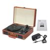 33/45/78 RPM Vintage Brown Wireless bluetooth ortable Suitcase Turntable Vinyl Record Phone Player Aux-in Line-out Hot 100-240V 35x25.5x12cm