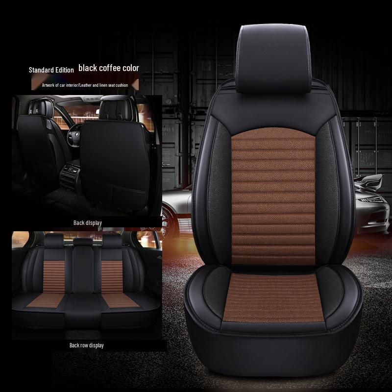 

Four Seasons Universal Linen Car Seat Cushion, Suitable for Bora/Jetta/Sagitar, Five Seats, Model B-87