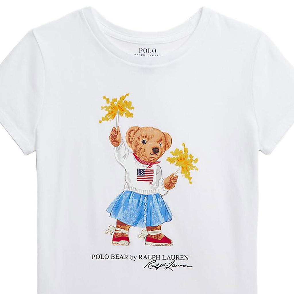 Polo Ralph Lauren Cartoon Anime Round Neck Pullover Short Sleeve T-Shirt Kids Tops White 313942856-001