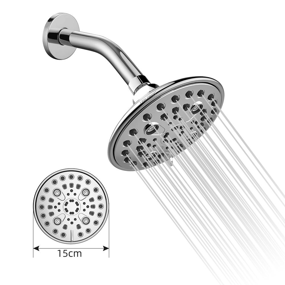 American Chrome Finish Brass Ball Valve Round Overhead Rainfall Showerhead with Fixed Spray