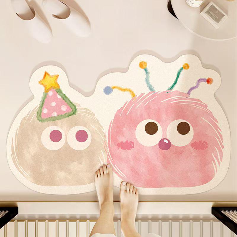 Cartoon Diatom Mud Non-Slip Quick-Drying Bathroom Mat