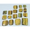 332Cts.Natural Tiger Eye Octagon Cabochon Loose Gemstone 17Pcs Lot 16-28 MM C-716