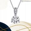 Chain Pr 925 Large Cubic Zirconia Classic Crystal Pendant