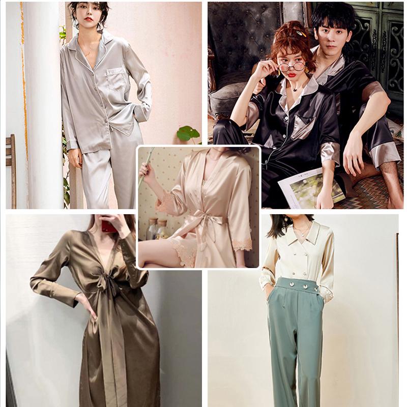 0.5m/1m/2m Soft Satin Chiffon Fabric For Clothing Skirts, Shirt Linings, Home Wear, Pajamas, Handmade DIY Fabric TJ22078