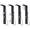 VidaXL Système de panneau de douche Aluminium Mat Noir