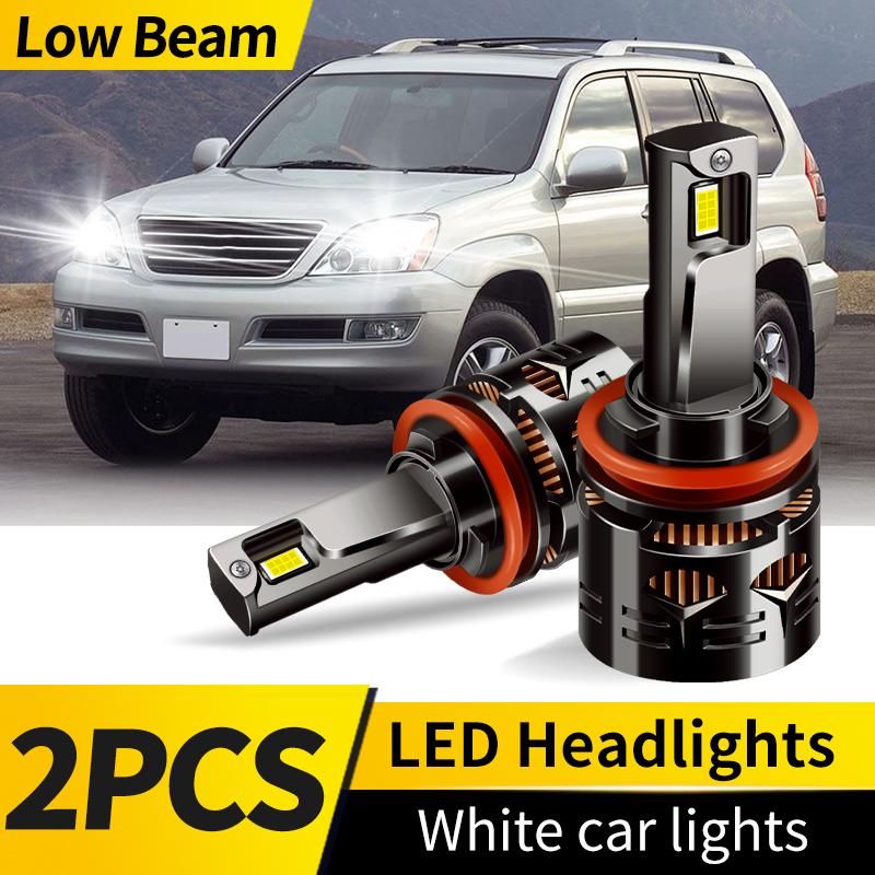 

2PCS 9005 HB3 LED Headlight Bulbs Bright 6000K White H11 LED Hi/Lo Beam Lamp Light Halogen Replacement For Lexus GX470 2003-2009