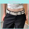 Pu Leather Belt Unisex Designer Double Buckle Fashion Accessory For Street Style
