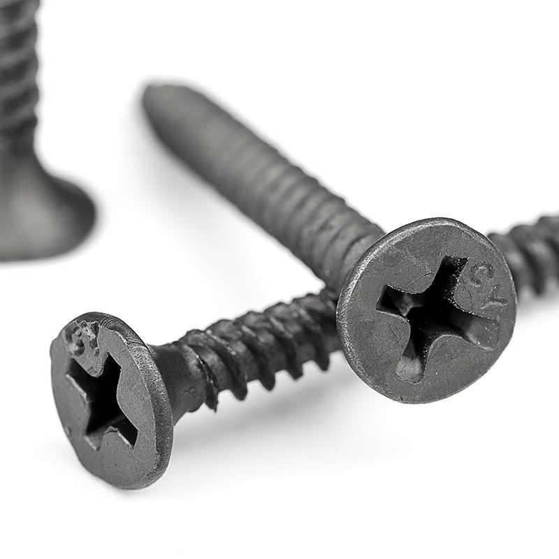 Black Phosphated High-Strength Drywall Screw Set, Coarse Thread, M3.5.
