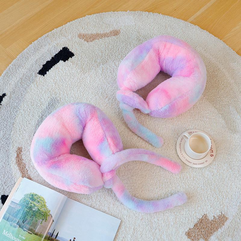 Cartoon Colorful U-Shaped Pillow Neck Pillow Home Pillow Cushion Girl Travel Rest Neck Pillow Girlfriend Birthday Gift