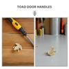 2Pcs Brass Toad Door Pulls Chinese Fortune Symbol Decorative Cabinet Handles Drawer Pulls for Kitchen Living Room Bedroom Brass