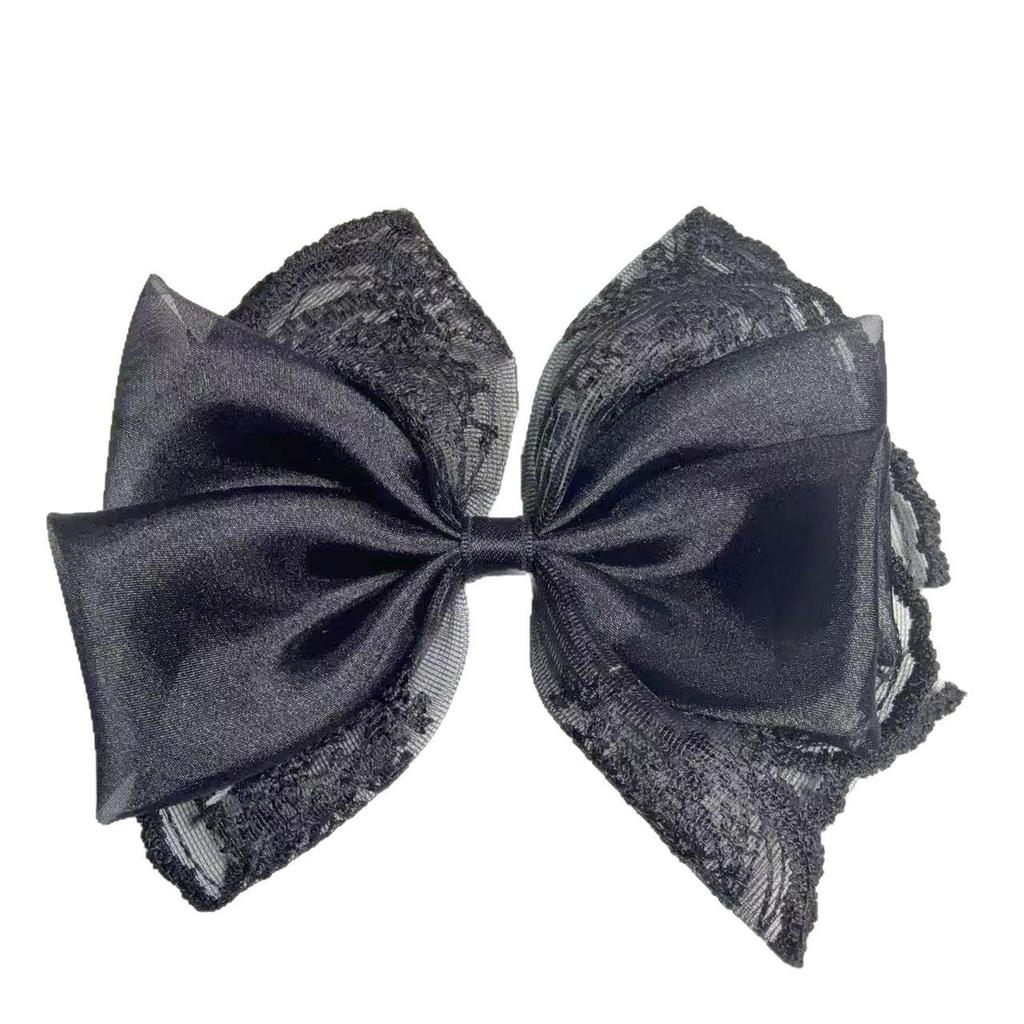 Korean Style Lace Double Layer Bow Mesh Ballet Girl Hair Clip