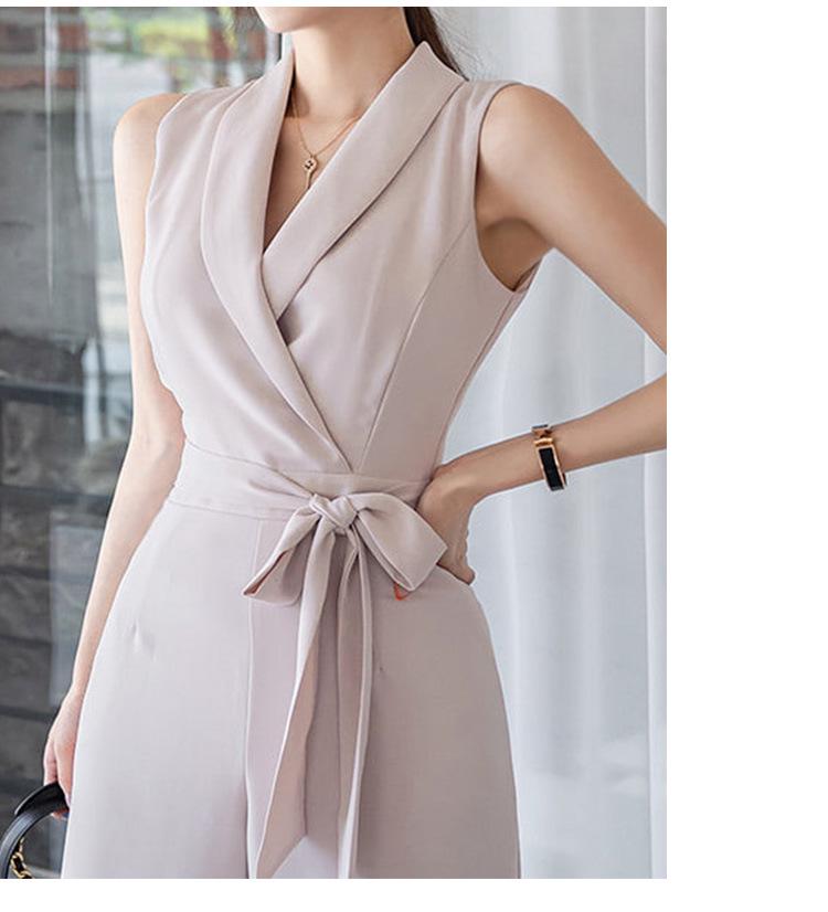 Elegant Lace Waist Sleeveless Jumpsuit - Summer 2025 Collection