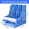 Desktop File Organizer Set: Thickened Rack & Storage Box for Office Supplies