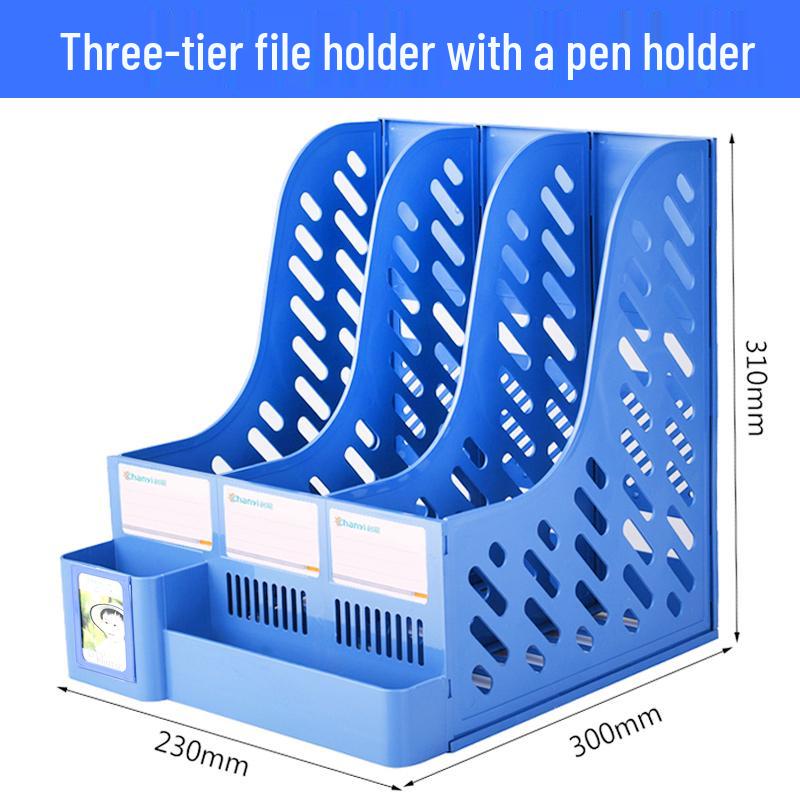 Desktop File Organizer Set: Thickened Rack & Storage Box for Office Supplies