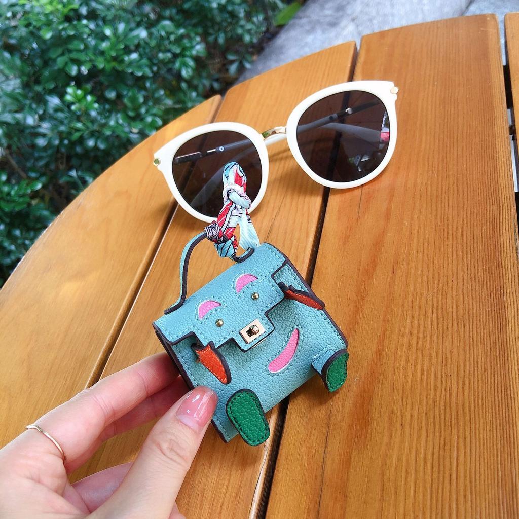 Microfiber Leather Bag Pendant Car Pendant Little Monster Female Japan And South Korea Trend Small Bag Guochao