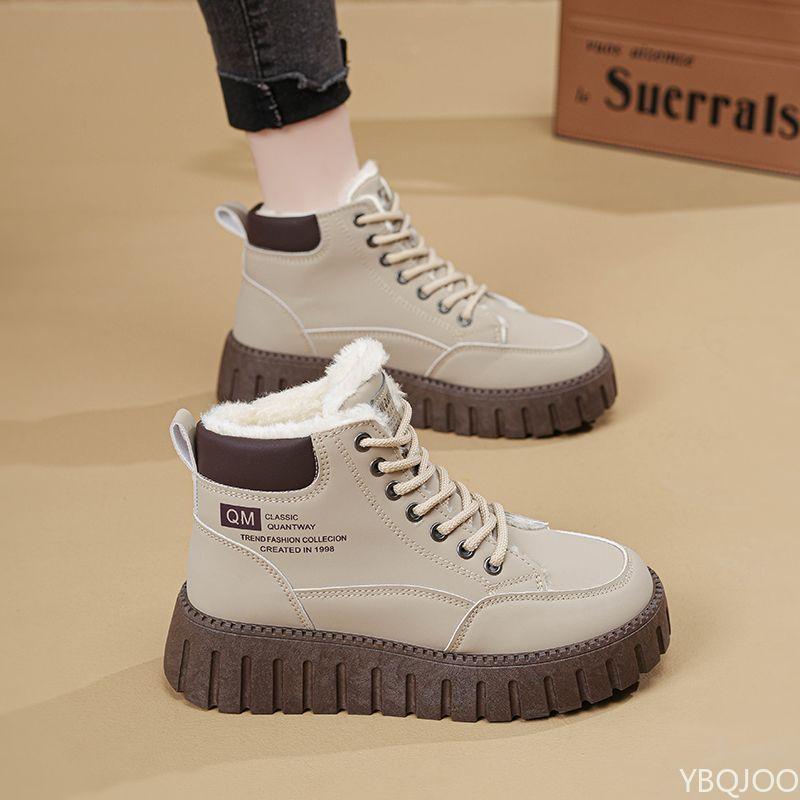 Fashion Fashionable Versatile Warm High Top Short Boots Winter New Style Plush Thick Sole Casual Comfortable Trendy Women's Shoes