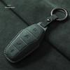 Suede Leather Car Key Case Cover Key Bag For BYD Han EV Tang Dmi Song Pro Qin Plus Dolphin Yuan Protect Set Car Accessories