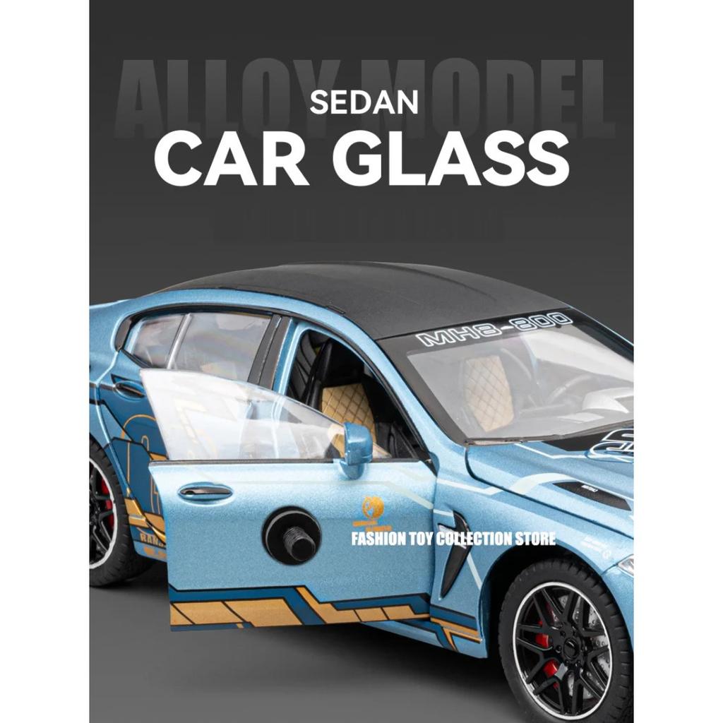 Model de mașină din aliaj la scară 1/24 BWM M8, jucărie turnată sub presiune, cu sunet și vehicule ușoare Jucării de decorare pentru cadou pentru copii