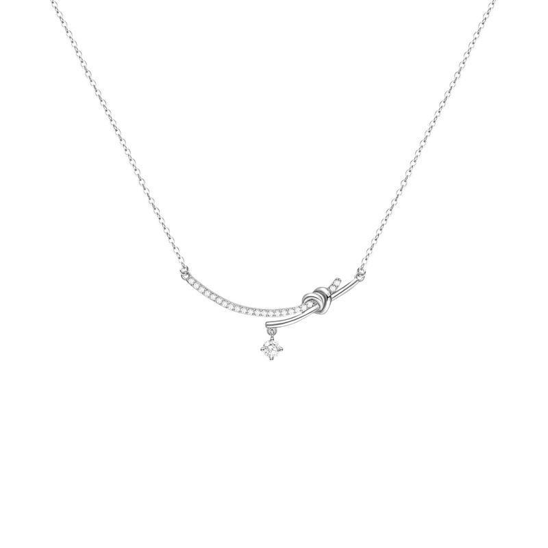 

S925 Pure Silver Smile Face Necklace for Women , Minimalist Chic Clavicle Chain , Trendy New Arrival 925 silver